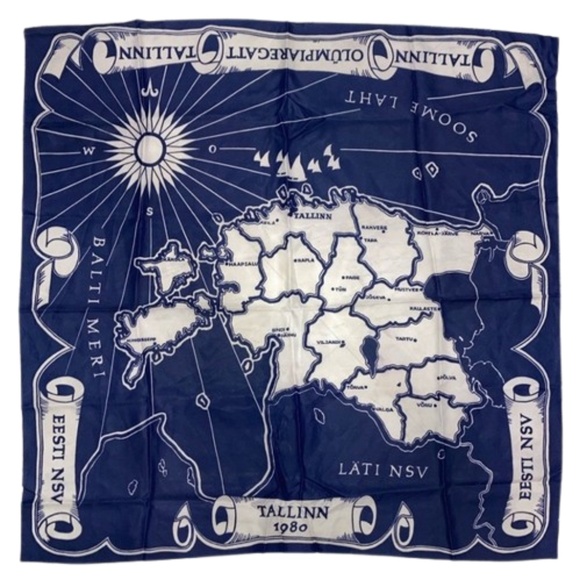 Tallinn Estonia Scarf Tallinn Olümpiaregatt 1980 huivi - Picture 1 of 5
